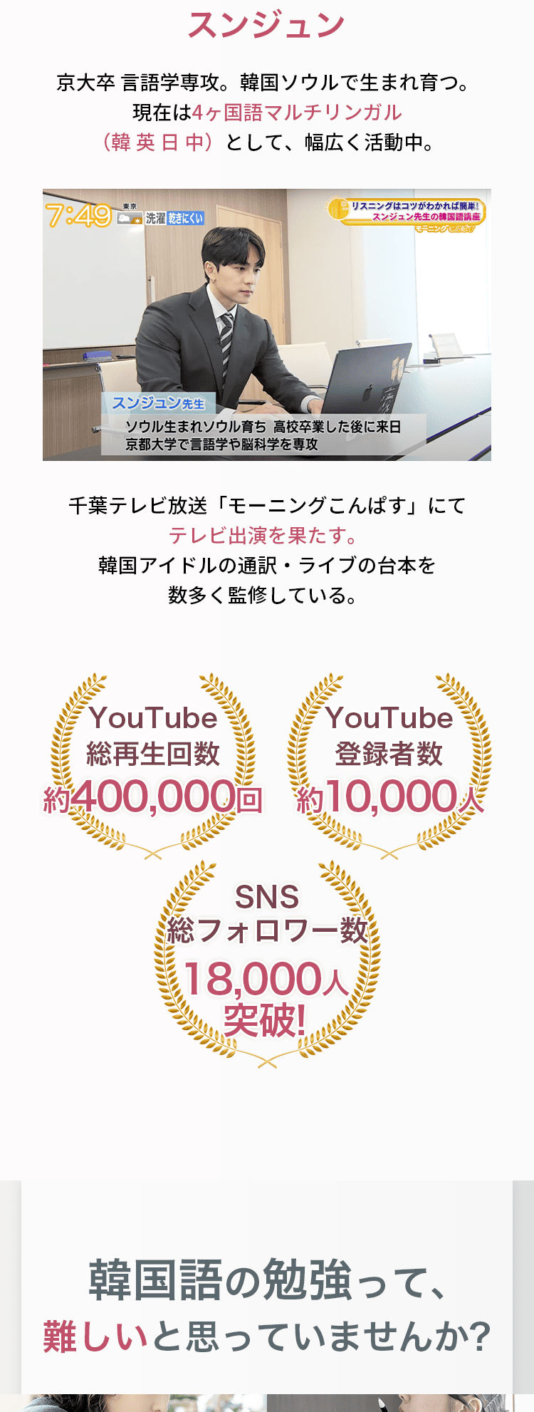 スンジュン講師プロフィール